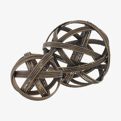 Olivia's Eichholtz Set of 2 Melville Desk Accessory Vintage Brass Finish