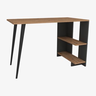 The Range Godwin Computer Desk with Shelves - Atlantic Pine - Anthracite