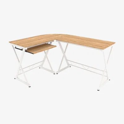 The Range Valentina Corner Desk - Light Wood