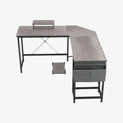 The Range L-Shaped Computer Desk - Grey