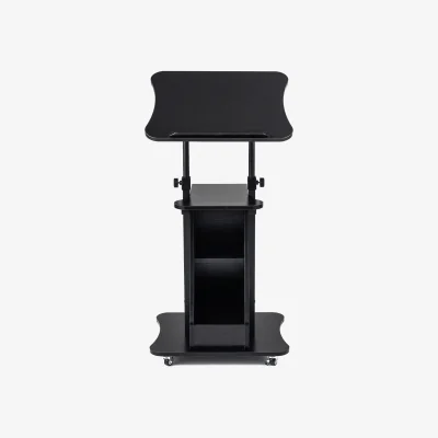 The Range Multifunctional Laptop Cart with Casters - Black