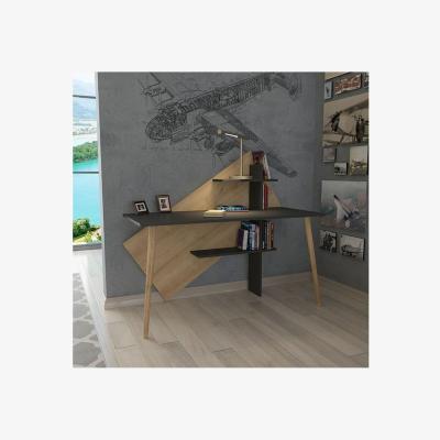 The Range Rzgar Computer Desk - Anthracite & Oak