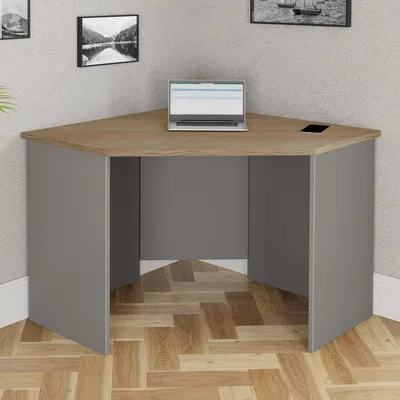 The Range Layton Office Corner Desk - Grey