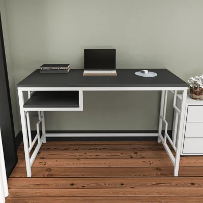 The Range Kennesaw Desk - White and Anthracite
