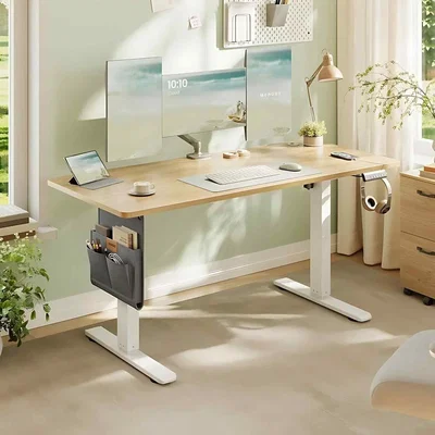 The Range Electric Standing Desk Storage Pocket, Oak - Golden Oak