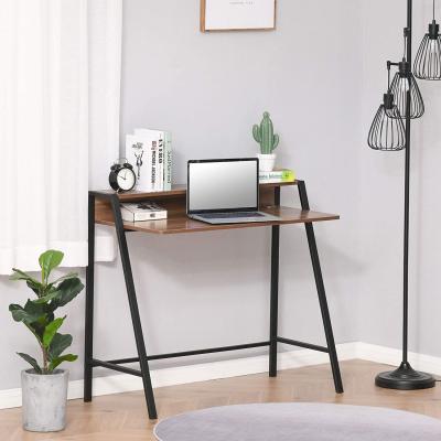 The Range Home Office Laptop Workstation - Black and Walnut Tone
