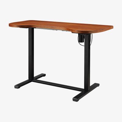 The Range Height Adjustable Curve Desk - Walnut
