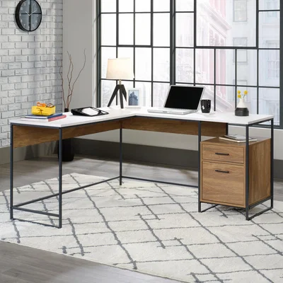The Range Moderna L Shaped Desk  - Sindoori Mango