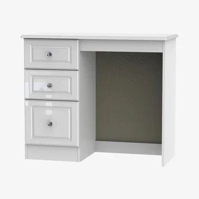 The Range Balmoral White Gloss Vanity with Crystal Effect Handles - White Gloss