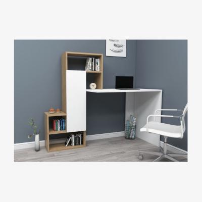 The Range Irmak Computer Desk - White & Teak / 73cm