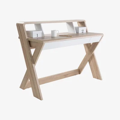 The Range Alphason Aspen Desk - Oak/White
