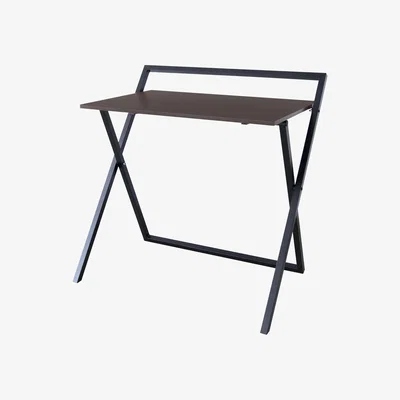 The Range Versanora 34" Modern Wooden Folding Home Office Study Desk Brown Black - Black