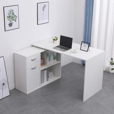 The Range Hudson L-Shaped Adjustable Computer Desk - White