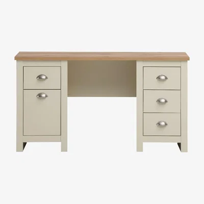 The Range Lisbon Study Desk - Cream