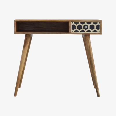 The Range Bone Inlay Writing Desk - Orange