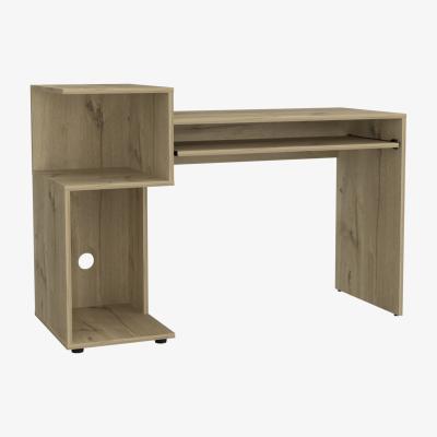 The Range Brooklyn desk with low shelving unit on left side - Brown