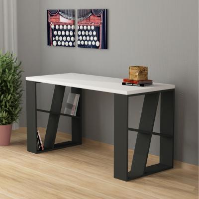 The Range Honey Modern Desk With Bookshelf Legs - Anthracite Grey