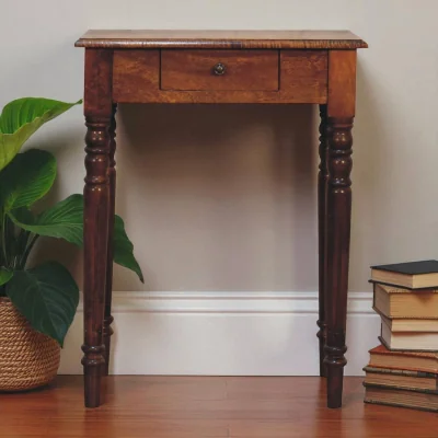The Range Solid Wood Chestnut Turned Leg - Brown