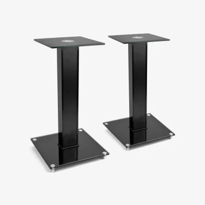 The Range TekBox 2x Black Glass Speaker Stands - Black