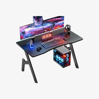 The Range Large Desk for Home Office Gaming or Study Table with Cup Holder - Black