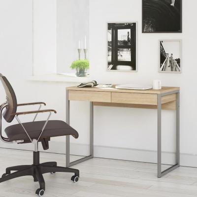 The Range 2 Drawer Light Oak Modern Desk - Light Oak