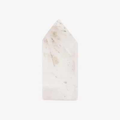 The Range Clear Quartz Gemstone Point 6cm Clear Crystal Desk Decor - White
