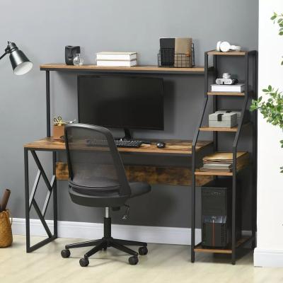 The Range Industrial Multi Level Desk - Brown and Black