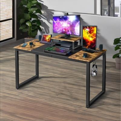 The Range Industrial Writing Desk With Moveable Monitor Mount - Rustic Brown