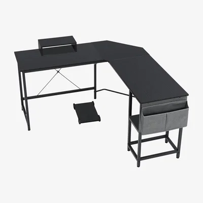 The Range L-Shaped Computer Desk - Black
