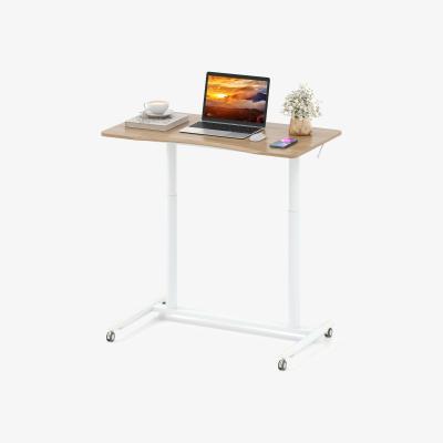 The Range Mobile Standing Desk C-Shaped Sit Stand Desk - Natural