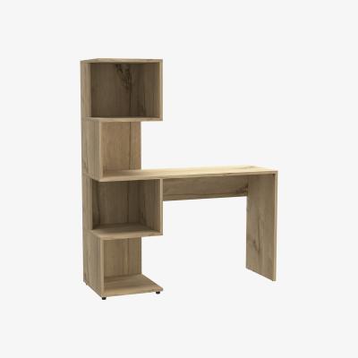 The Range Brooklyn desk with tall shelving unit left side - Brown