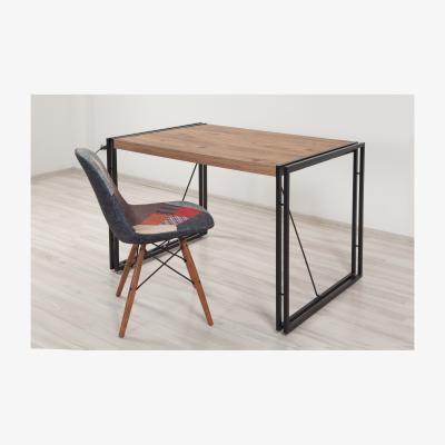 The Range Cosmo Mensa Computer Desk with Metal Legs - Walnut
