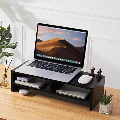 The Range Lifeideas Adjustable Monitor Stand Riser with Drawer - Black