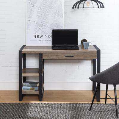 The Range Oakley 1 Drawer Computer Desk - Driftwood - Driftwood
