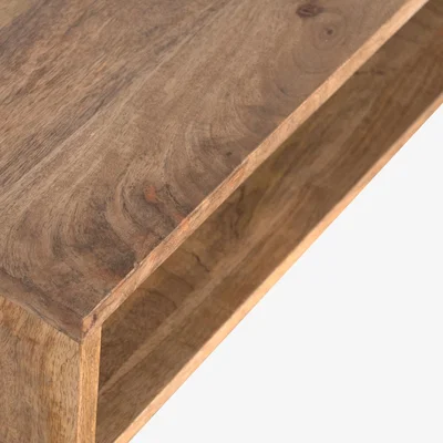 The Range Solid Wood Nordic Writing Desk With 2 Open Slots - Orange