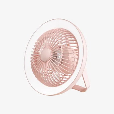 The Range Turbo Rechargeable Desk Fan With LED Pink