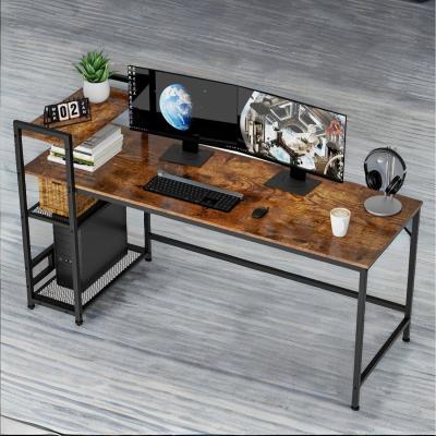 The Range Industrial 4 Tier Writing Desk 160CM Wide - Rustic Brown