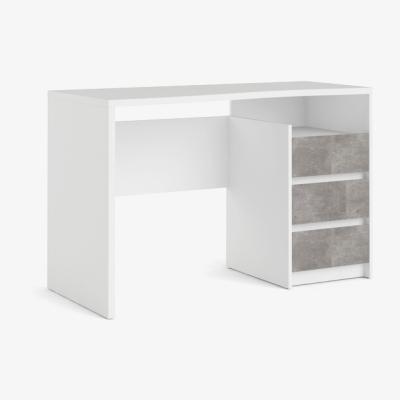The Range Function Plus Modern 3-Drawer Desk - Grey