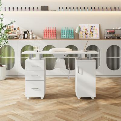 The Range Livingandhome Mobile Manicure Table with Dust Collector - White