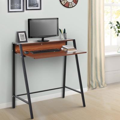 The Range Modern Look 2-Tier Computer Laptop Study Table Desk Home Office - Walnut