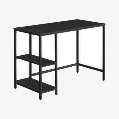 The Range Industrial Rustic Computer Desk With 2 Shelves - Black