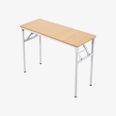 The Range Compact Foldable Office Desk with Adjustable Feet - Wood