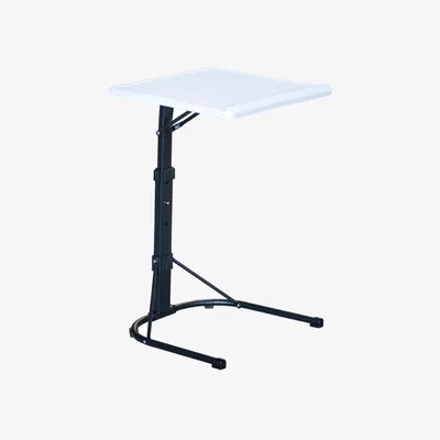 The Range Folding Laptop Table Stand Computer Desk Adjustable Tilt Tray - White Black