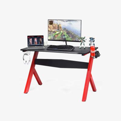 The Range R Shaped Gaming Computer Desk - Red & Black