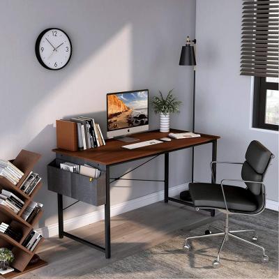 The Range Brown Wooden Metal Computer Desk Writing Table With Storage Bag 2012160  - Brown