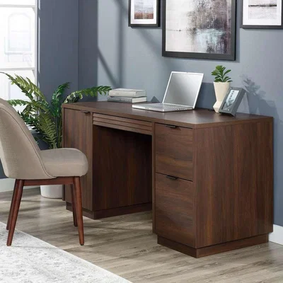 The Range Elstree Double Pedestal Desk - Spicey Mahogany