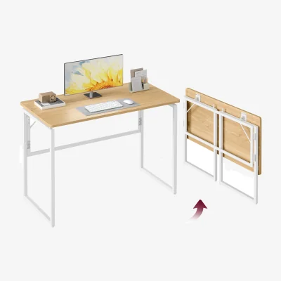 The Range Folding Desk, Portable Fold Away Laptop Table - Yellow