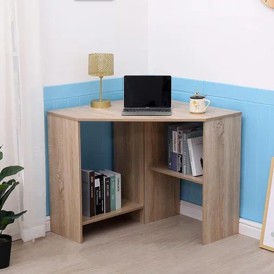 The Range Wellington Compact Corner Computer Desk - Oak