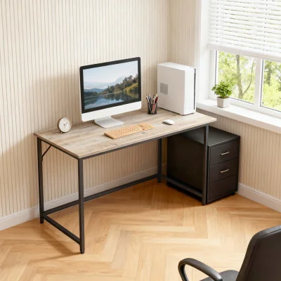 The Range VASAGLE Industrial Style Computer Desk - Orange