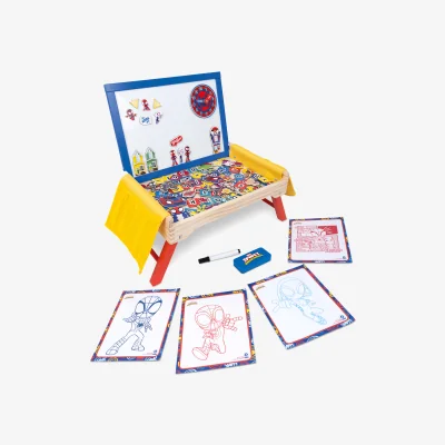 The Range Marvel Spidey Transforming Vehicle Playset - 17-Piece 2-in-1 Spidey Truck - Activity Desk